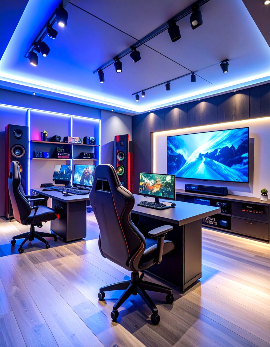 Console Gaming Command Center - 24 Game Room Ideas