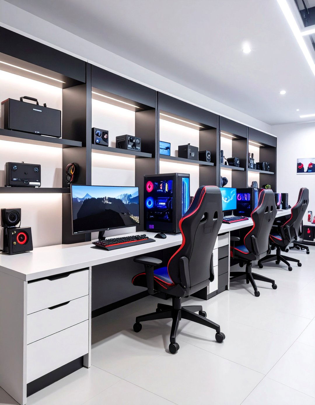 Console Gaming Entertainment Center - 24 Boys Gaming Bedroom Ideas