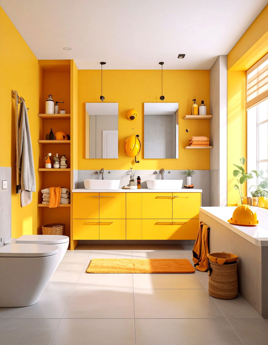 Construction Zone Boys Bathroom - 24 Boy Bathroom Ideas