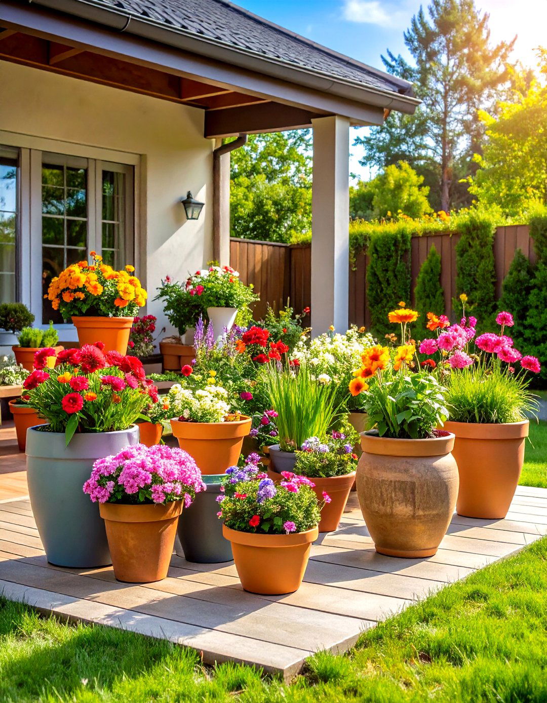 Container Flower Garden Displays - 24 Flower Bed Ideas