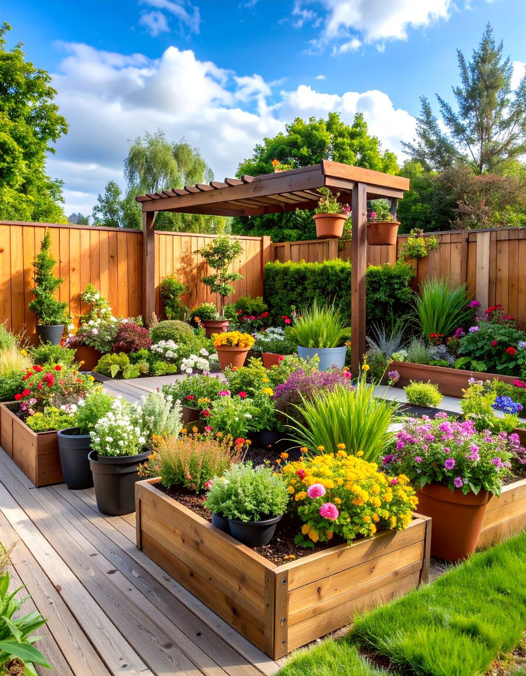 Container Garden Displays - 24 Backyard Decor Ideas