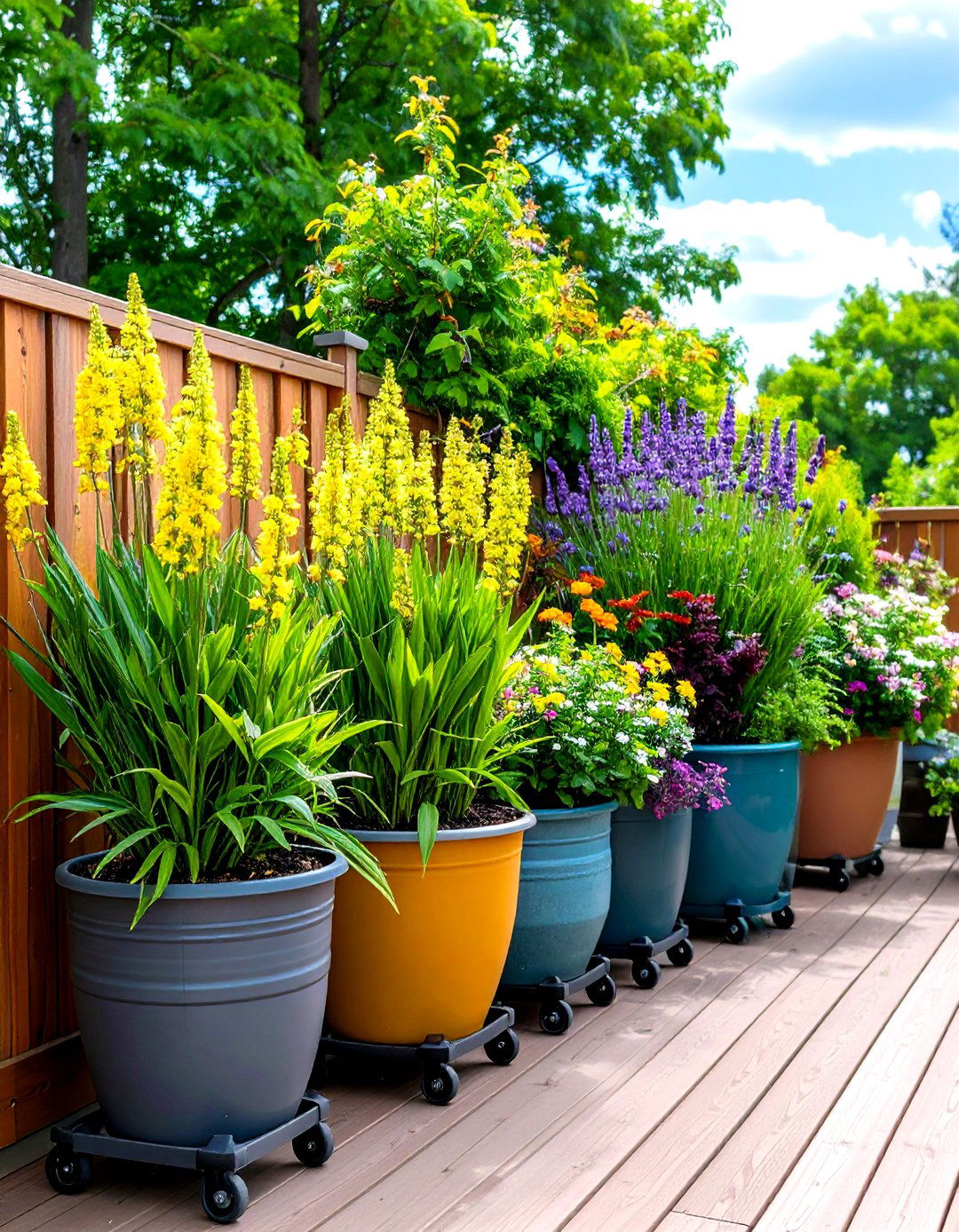 Container Garden Privacy Barriers - 24 Deck Privacy Ideas