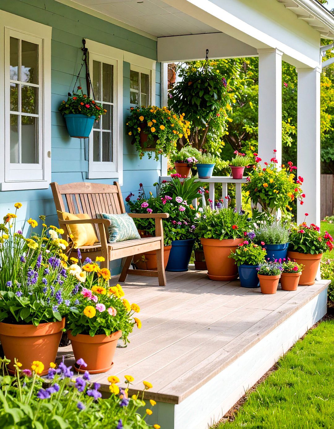 Container Garden Side Porch - 24 Side Porch Ideas