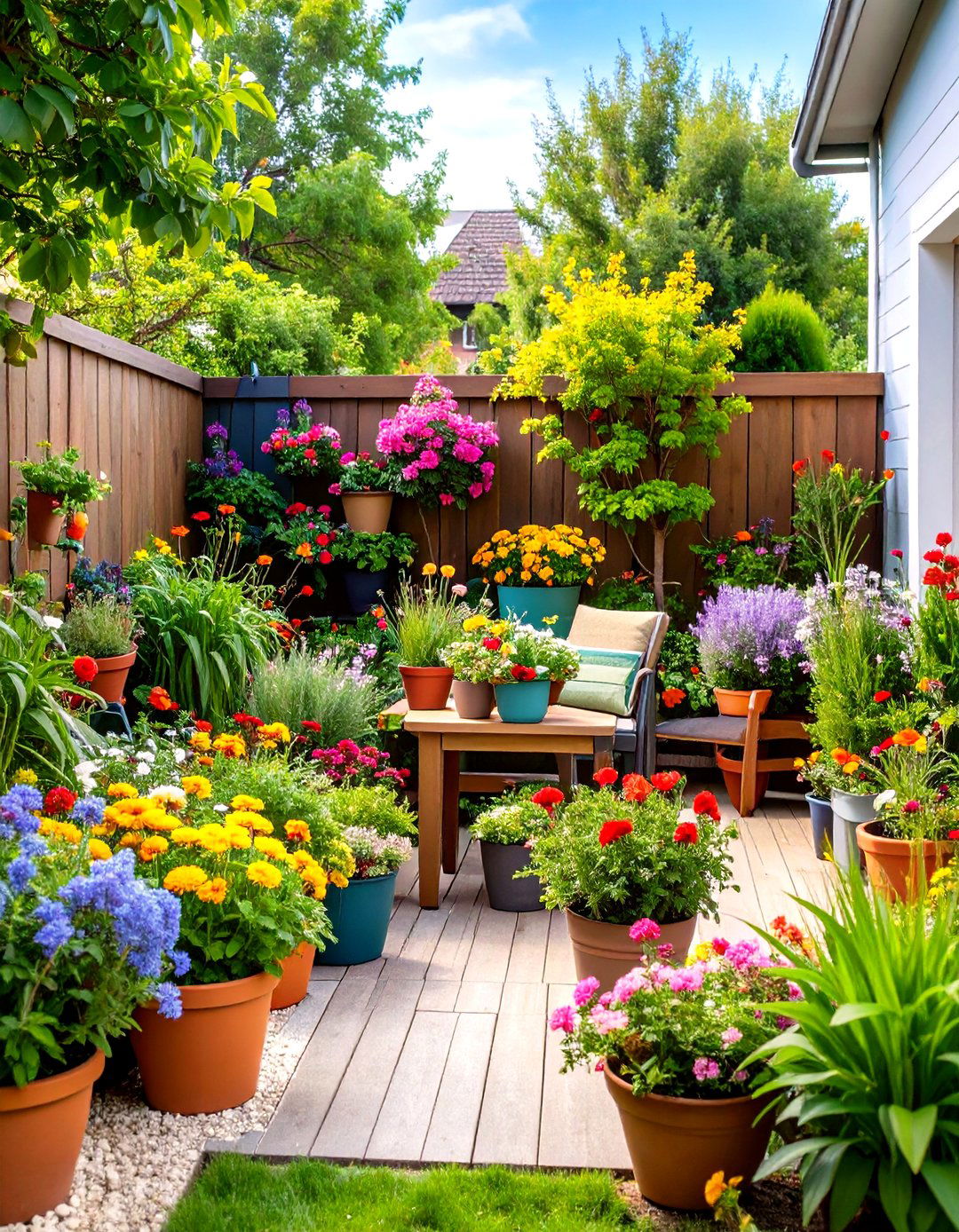 Container Garden Townhouse Patio - 24 townhouse patio ideas