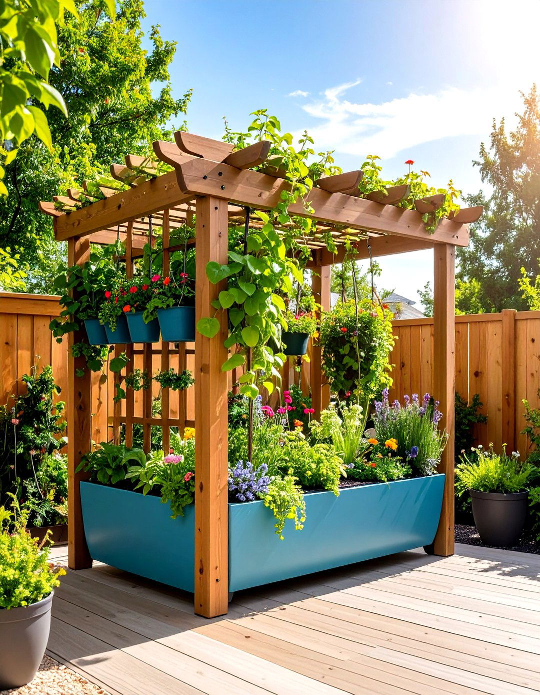 Container Garden Trellis System - 24 Cucumber Trellis Ideas