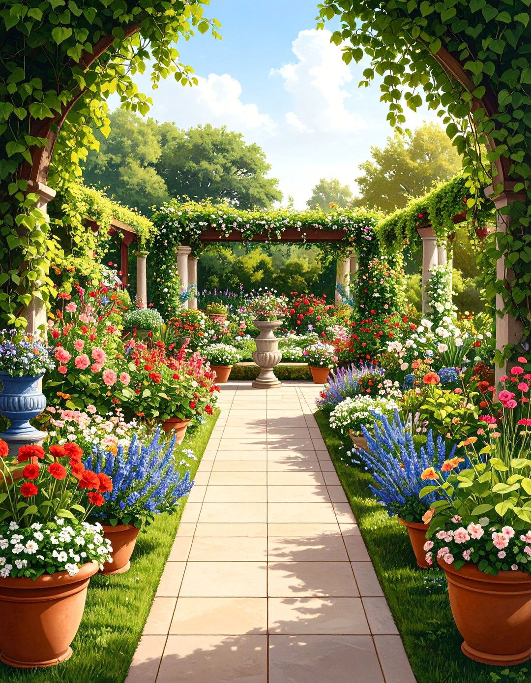 Container Garden with Victorian Plant Combinations - 24 Victorian Front Garden Ideas