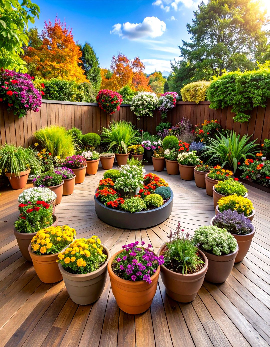Container Spiral Arrangements - 24 Spiral Garden Design Ideas