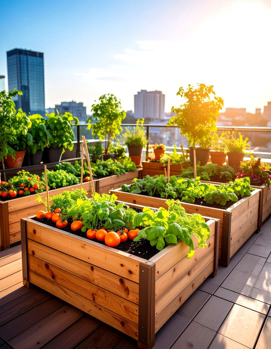 Container Vegetable Gardens - 24 Rooftop Garden Ideas