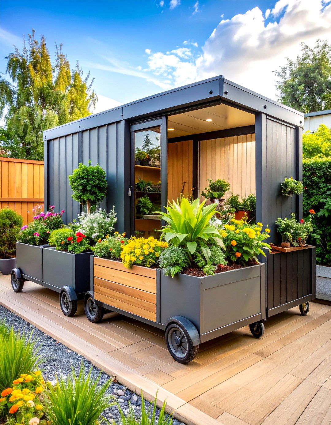 Containerized Mobile Privacy Gardens - 24 Garden Screening Ideas