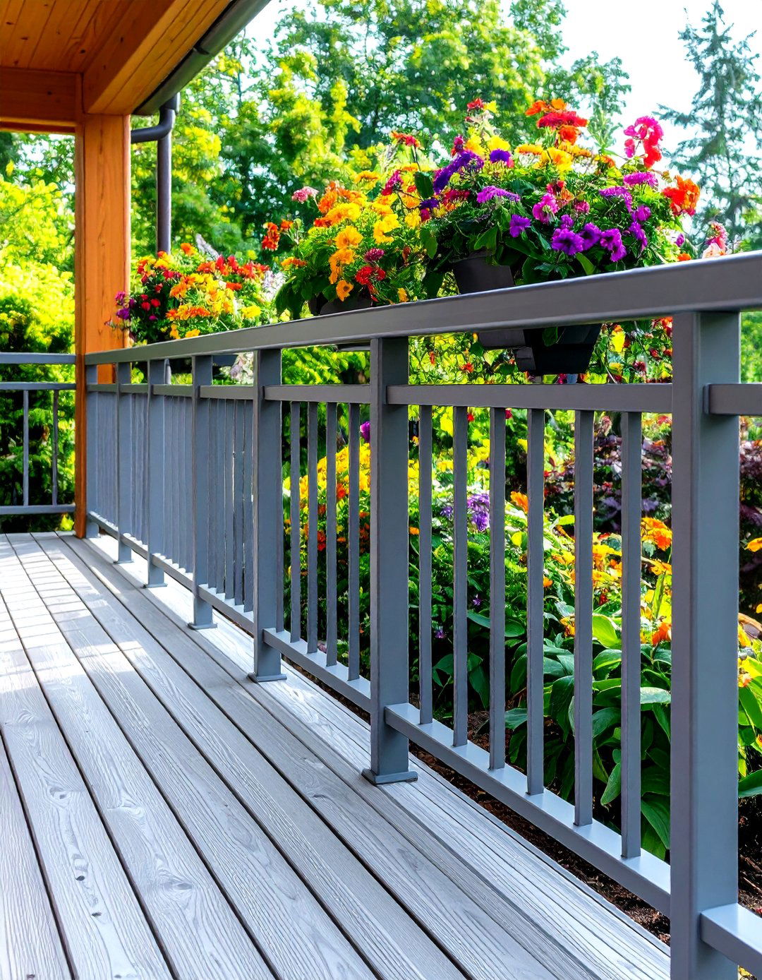 Contemporary Aluminum Frame Railings - 24 Metal Deck Railing Ideas