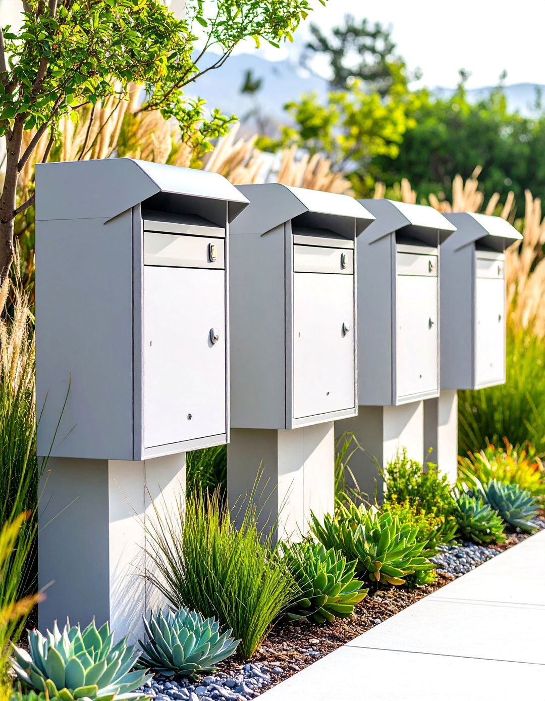 Contemporary Architectural Structure - 24 Mailbox Landscaping Ideas