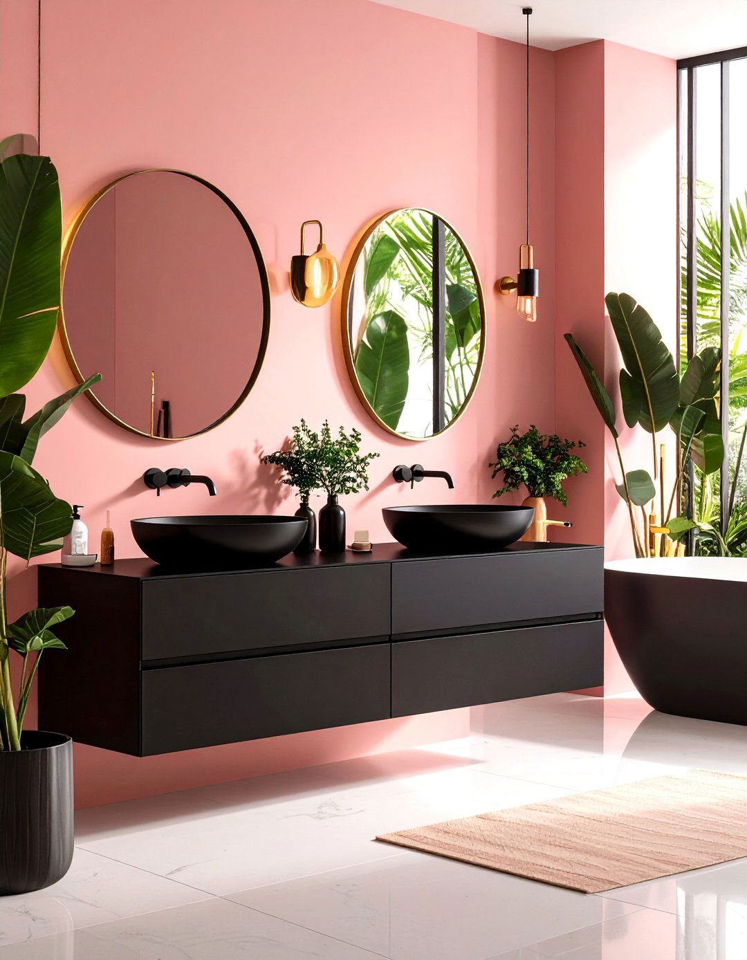 Contemporary Black Hardware Accents - 24 black powder room ideas
