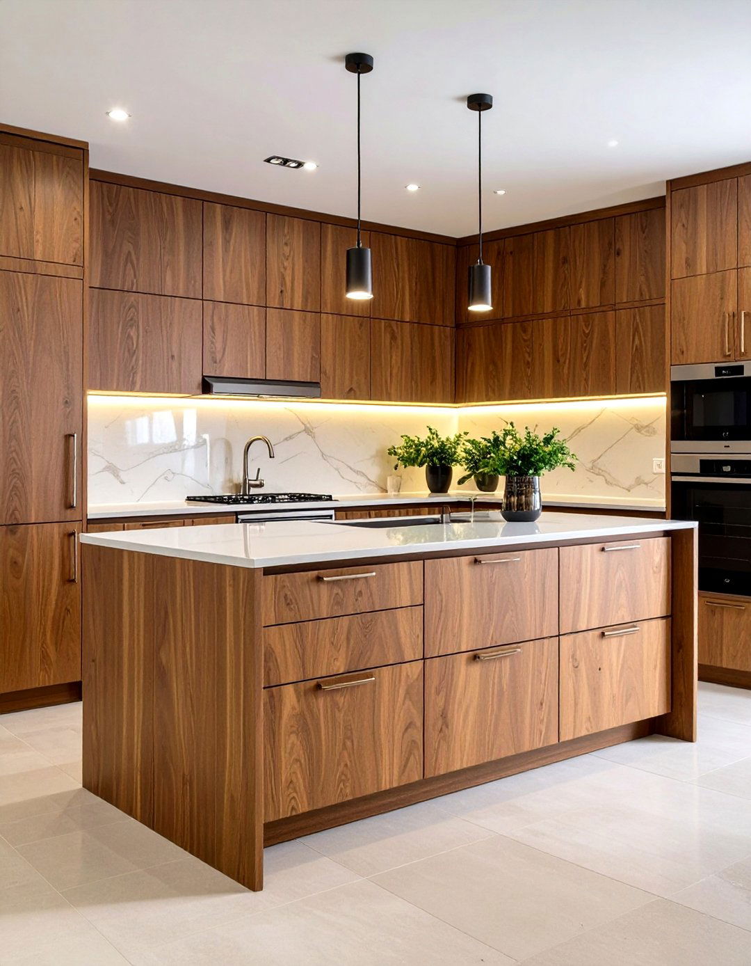 Contemporary Brown Kitchen Cabinets - 24 Brown Kitchen Cabinets Ideas