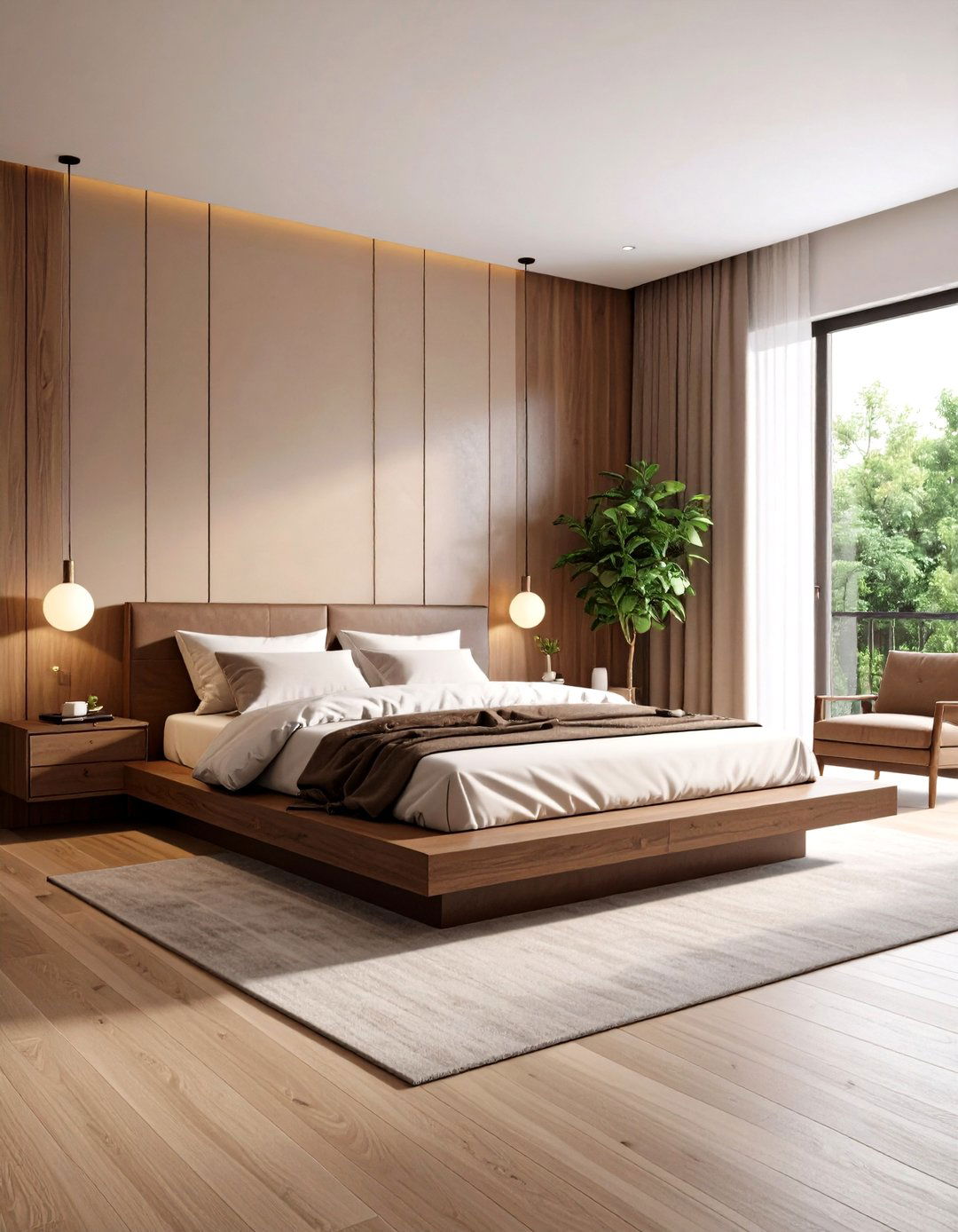Contemporary Brown Platform Bedrooms - 24 Brown Bedroom Ideas