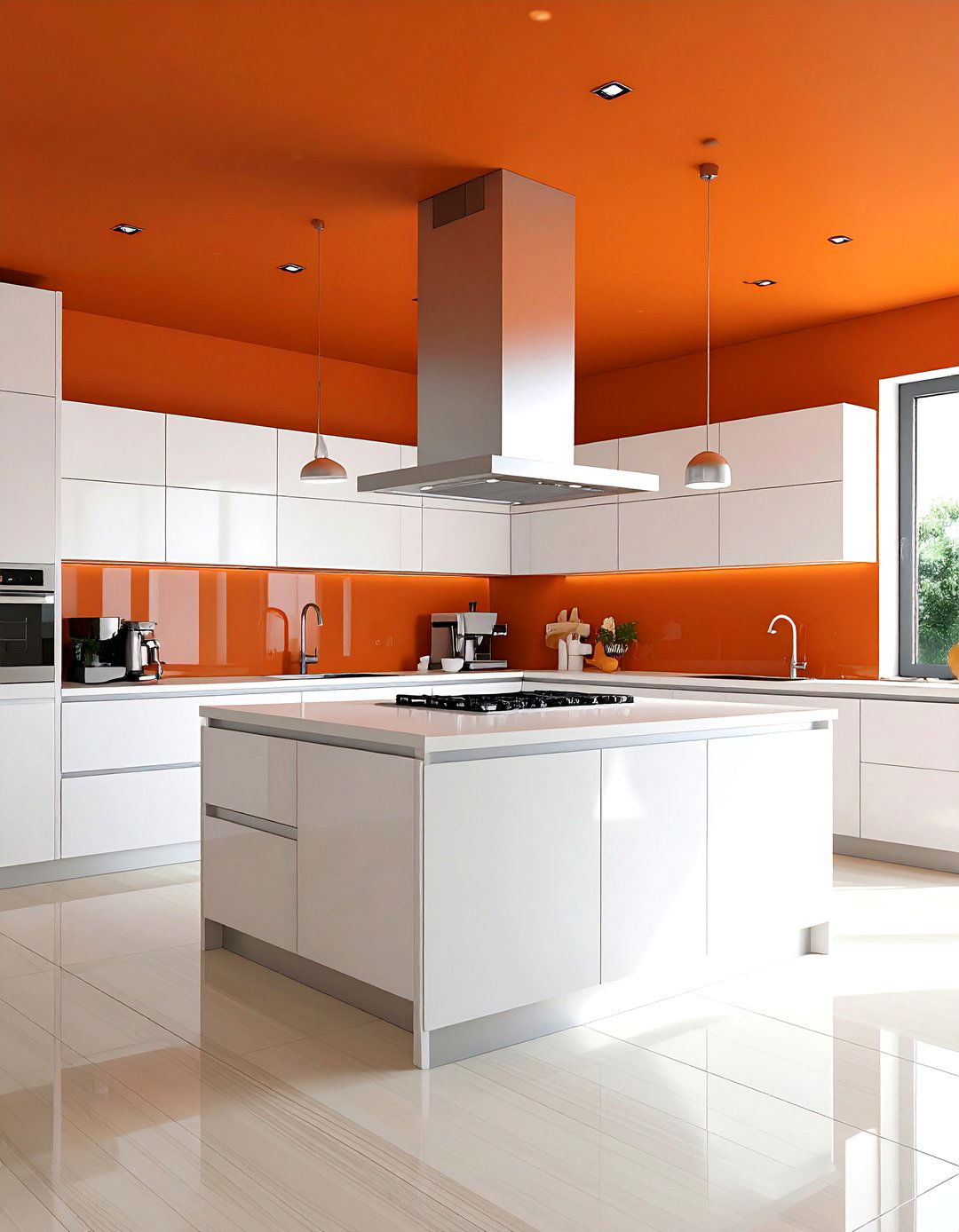 Contemporary Burnt Orange Ceiling - 24 Burnt Orange Kitchen Ideas