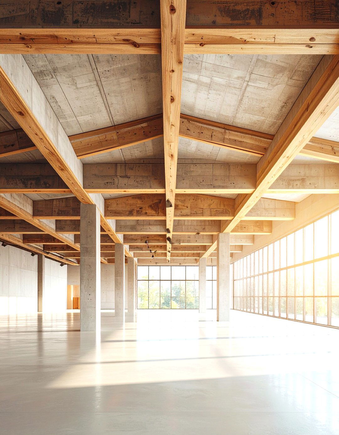 Contemporary Concrete Ceiling Beams - 24 Decorative Ceiling Beam Ideas