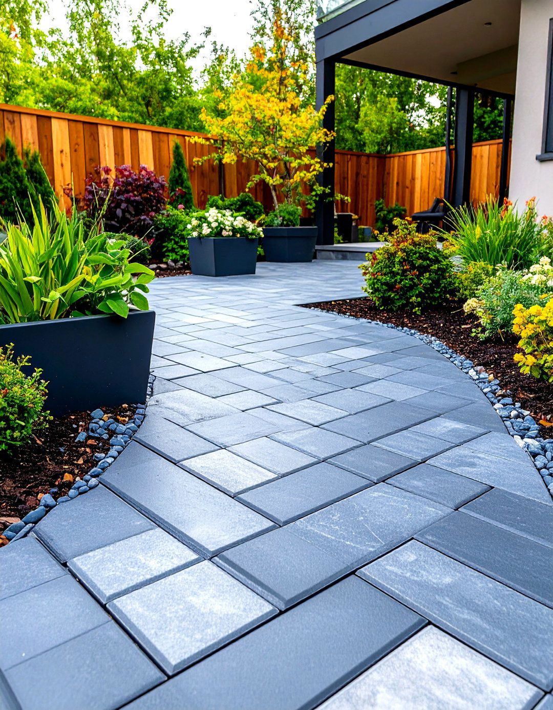 Contemporary Concrete Herringbone Paver System - 24 herringbone brick patio designs