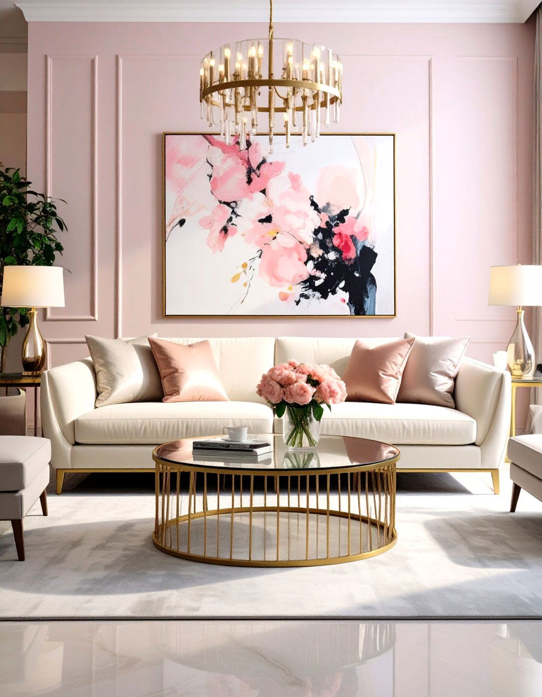 Contemporary Cream Couch with Sleek Lines - 24 Cream Couch Living Room Ideas