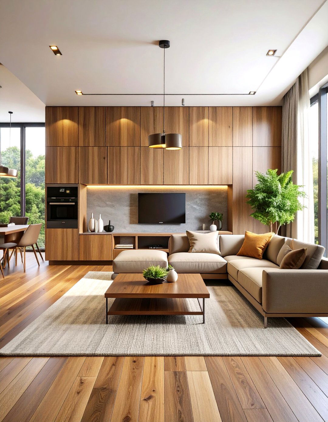 Contemporary Custom Cabinetry Media Wall - 24 Media Wall Ideas