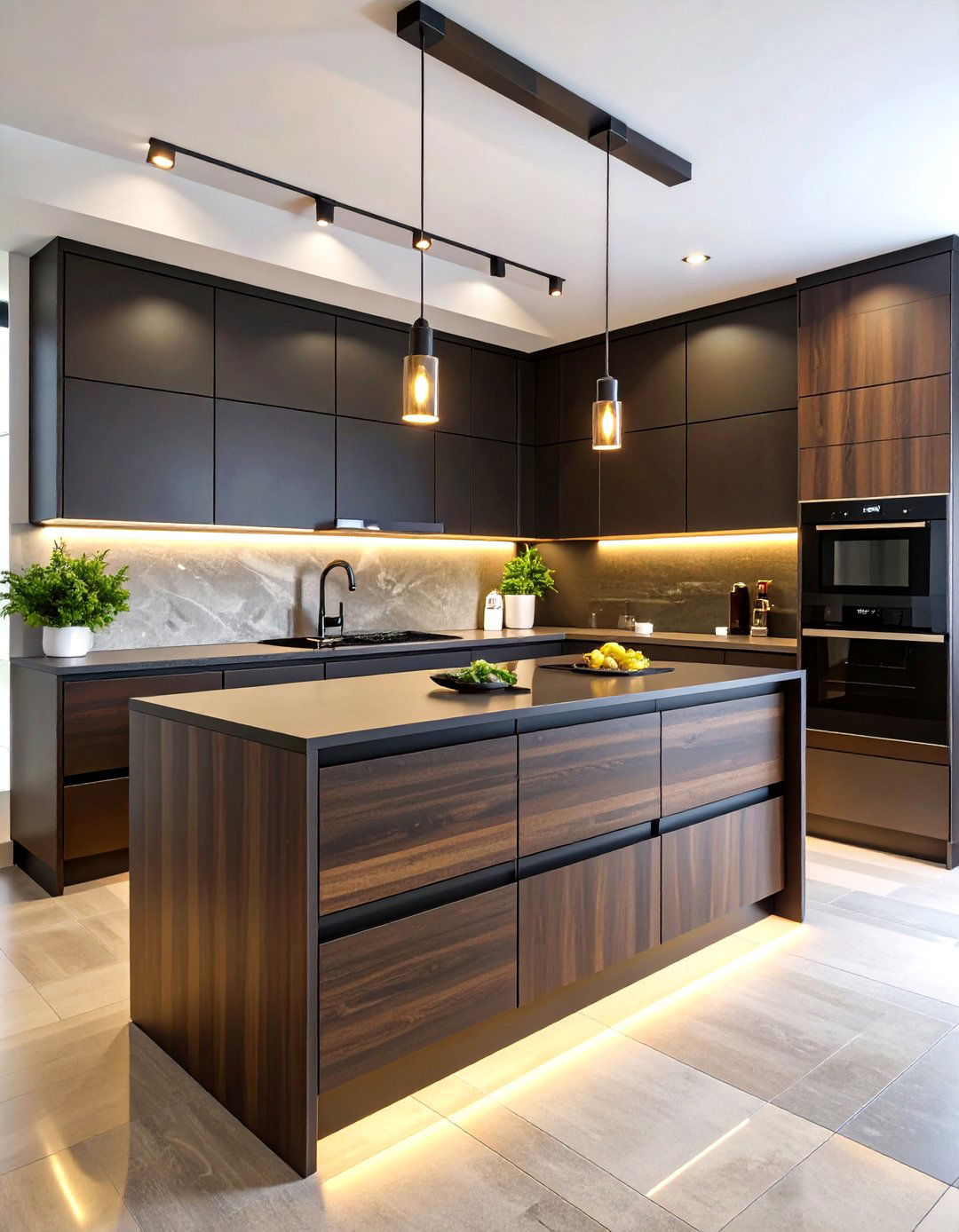 Contemporary Dark Wood Cabinets - 24 Dark Wood Kitchen Cabinets