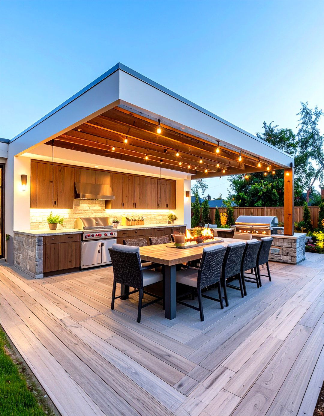 Contemporary Entertainment L Shaped Hub - 24 L Shaped Backyard Ideas