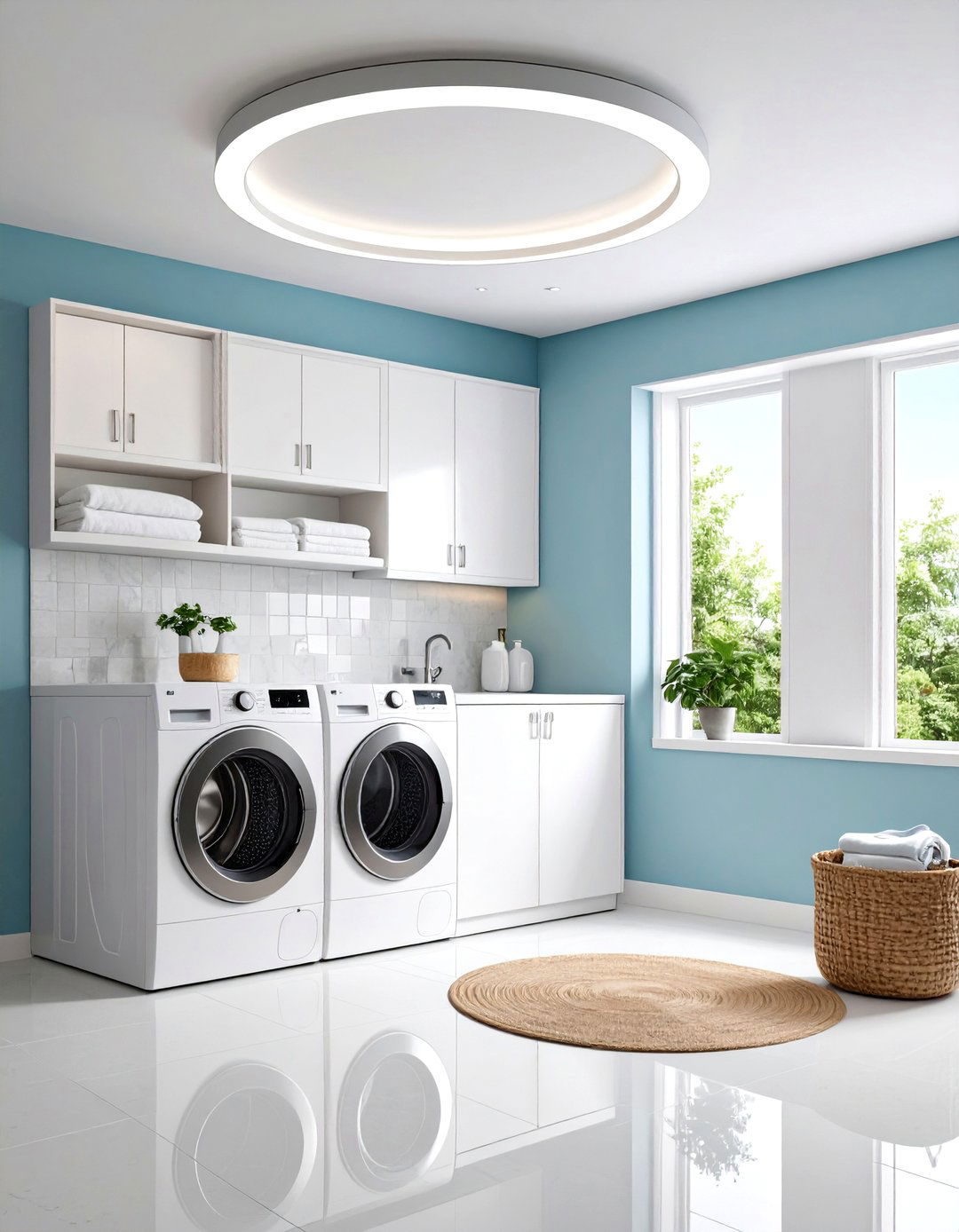 Contemporary Flush Mount LED Fixtures - 24 Laundry Room Lighting Ideas