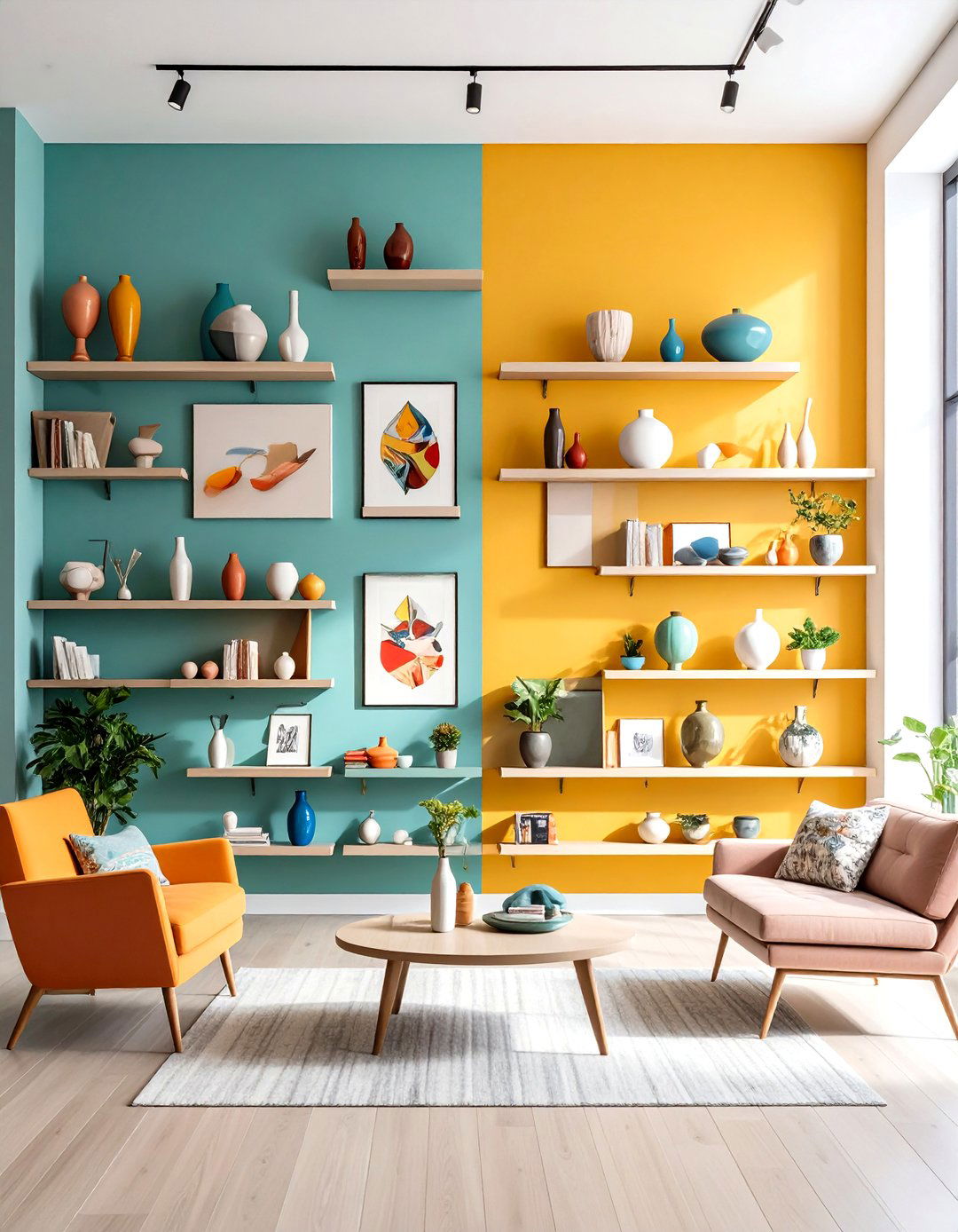 Contemporary Gallery Wall Shelving - 24 Shelf Decor Ideas