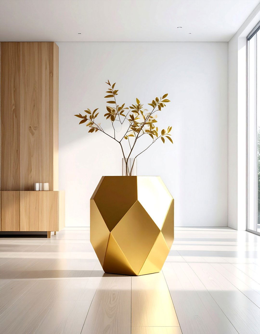 Contemporary Geometric Floor Vase - 24 Large Floor Vase Decoration Ideas