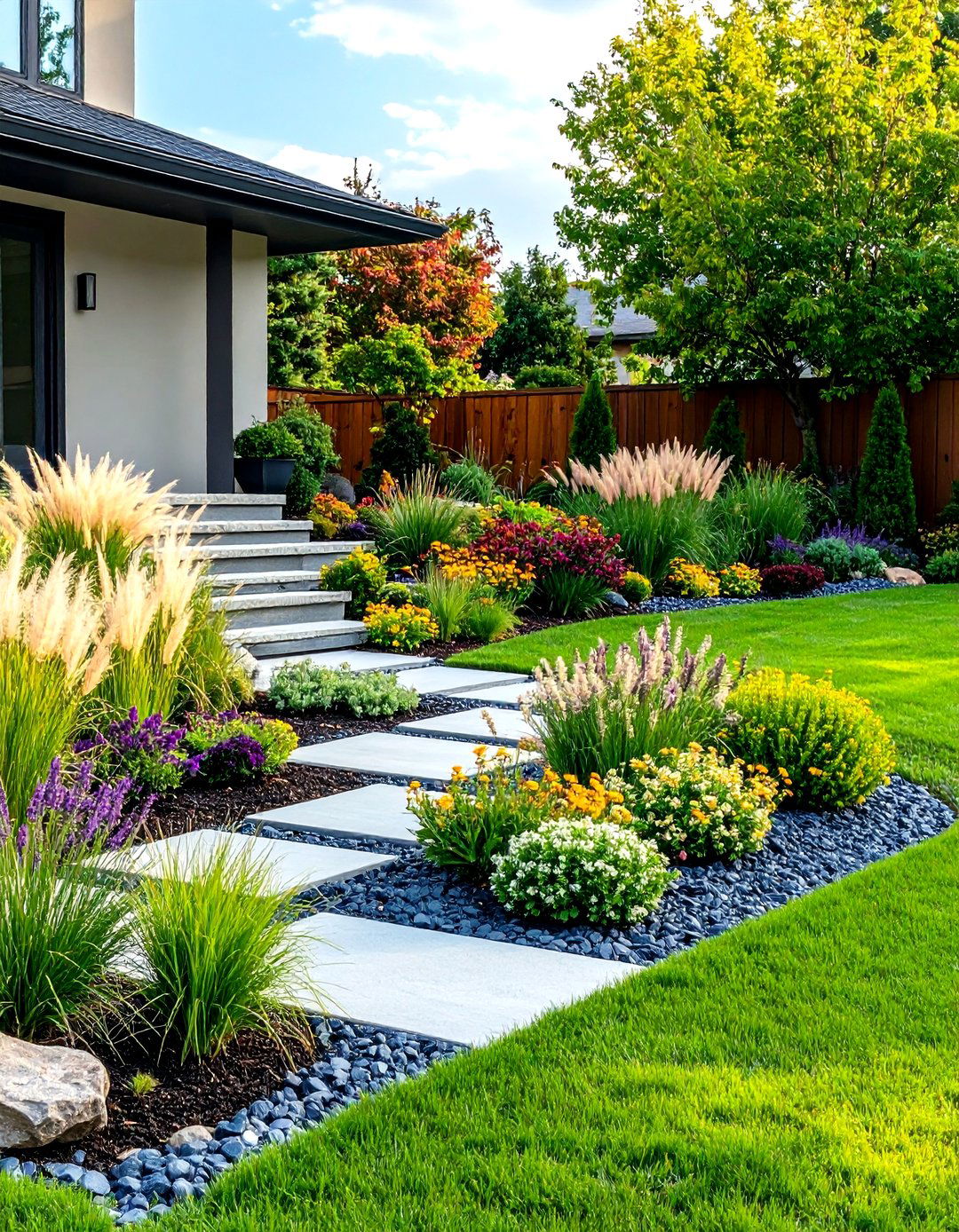 Contemporary Geometric Pattern Gardens - 24 Rock Landscaping Ideas