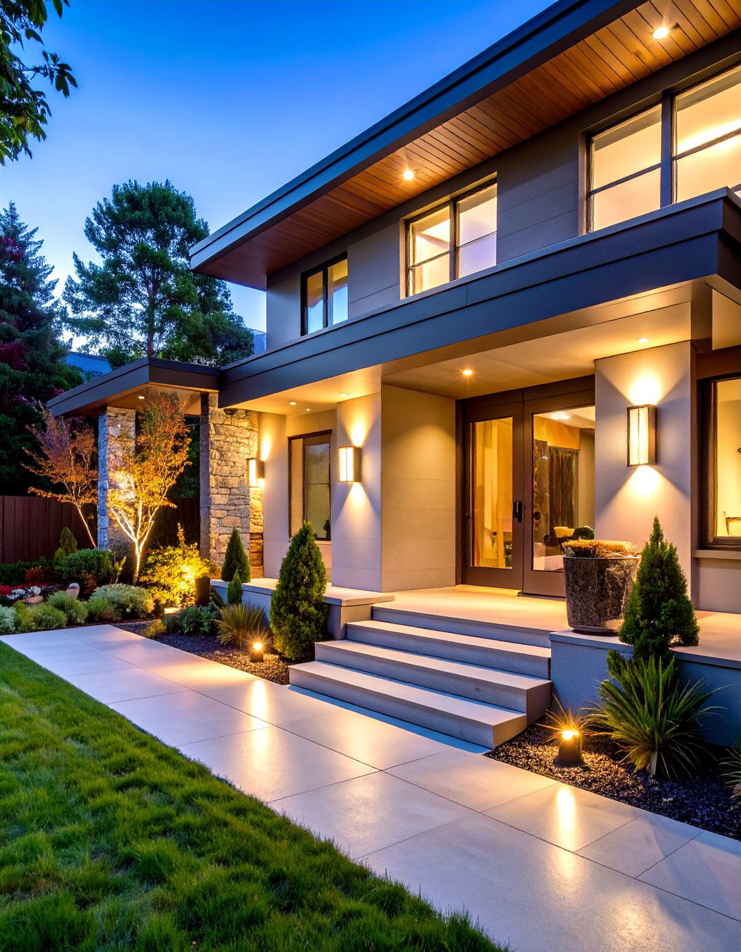 Contemporary Geometric Sconces - 24 Front Porch Lighting Ideas