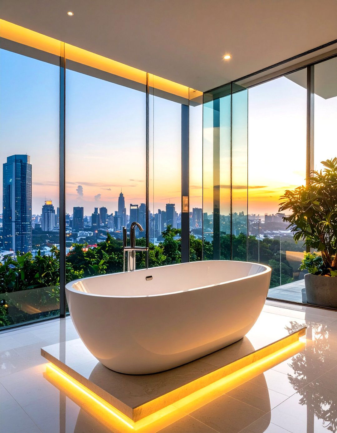 Contemporary Glass Drop in Tub - 24 Drop in Tub Ideas