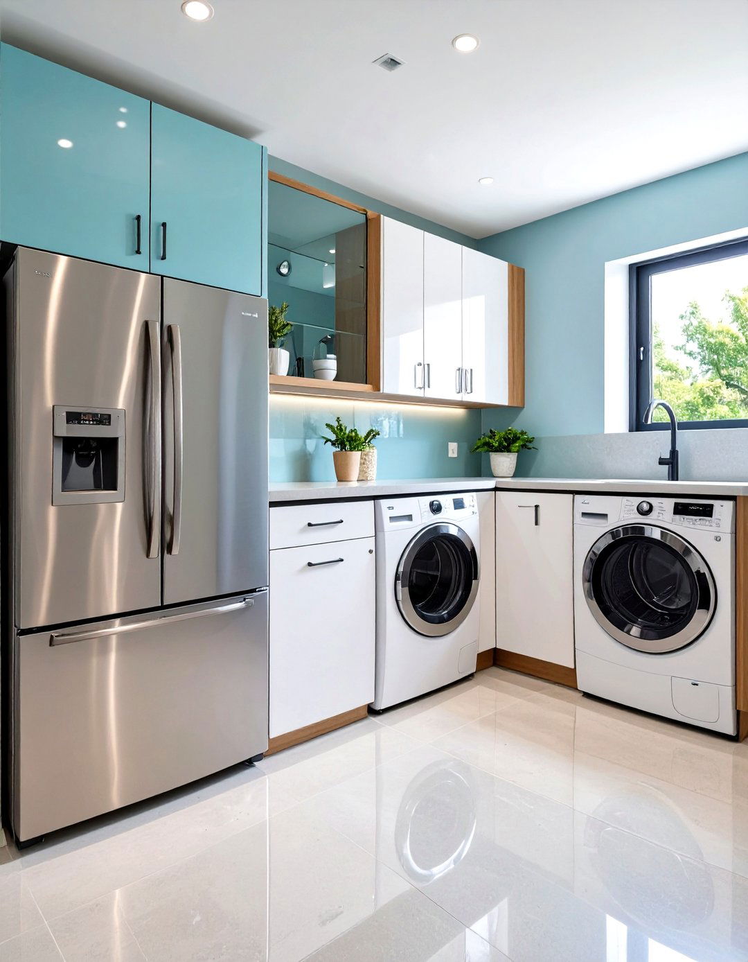 Contemporary Glass and Steel Design - 24 Utility Room Ideas