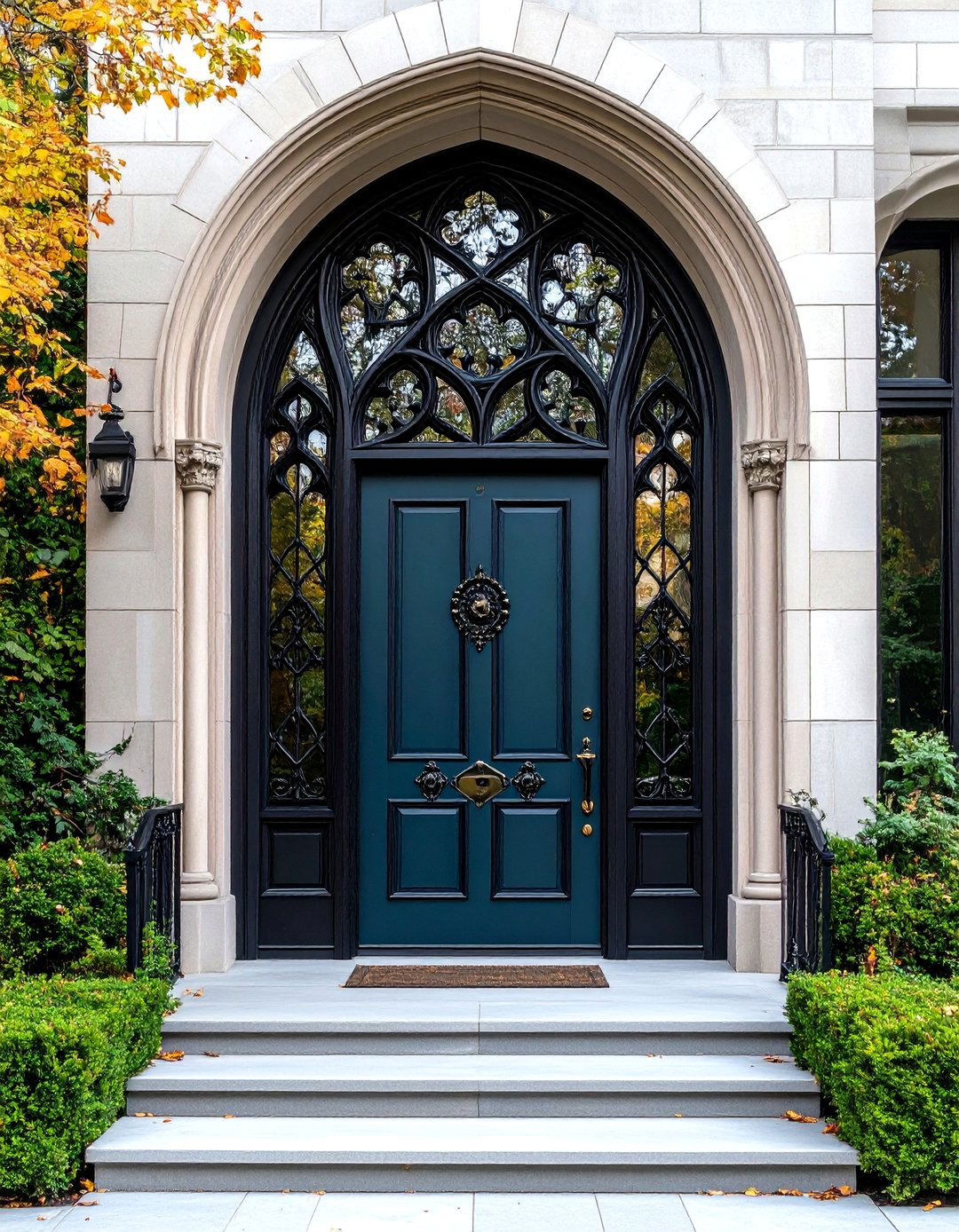 Contemporary Gothic Door with Modern Materials - 24 Gothic Front Door Ideas