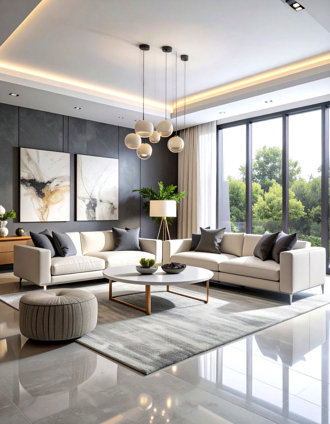 Contemporary Grey and Cream Living Room Ideas - 24 Grey and Cream Living Room Ideas