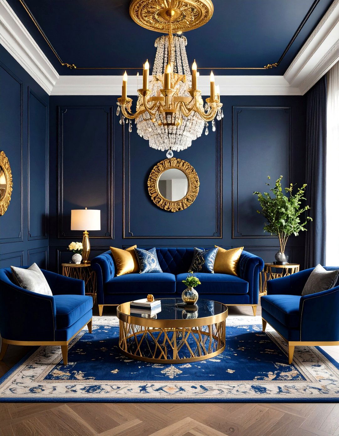 Contemporary Jewel Box Living Room - 24 Colorful Living Room Ideas