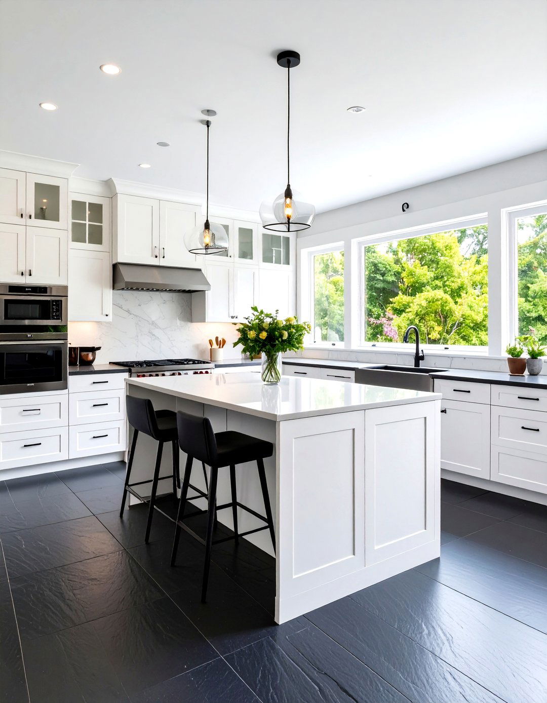 Contemporary Kitchen Black Slate Floors - 24 Kitchens With Slate Floors