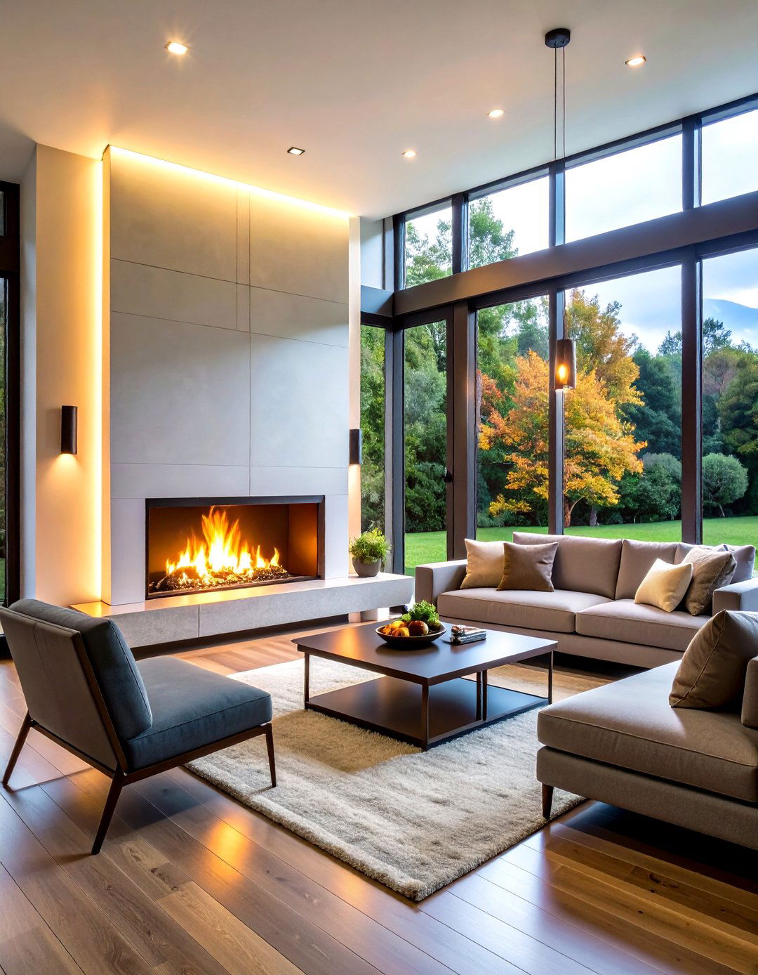 Contemporary Linear LED Sconces with Ultra Modern Fireplaces - 24 Fireplace Sconces Ideas