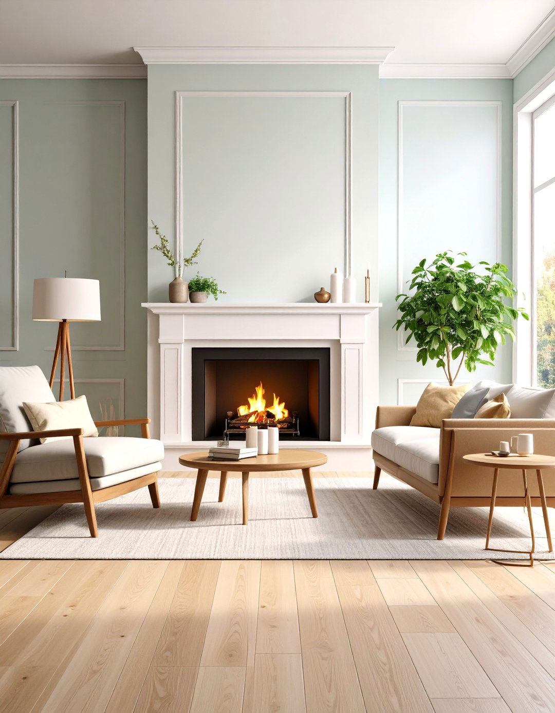 Contemporary Living Room Fireplace as Focal Point - 24 Simple Living Room Ideas