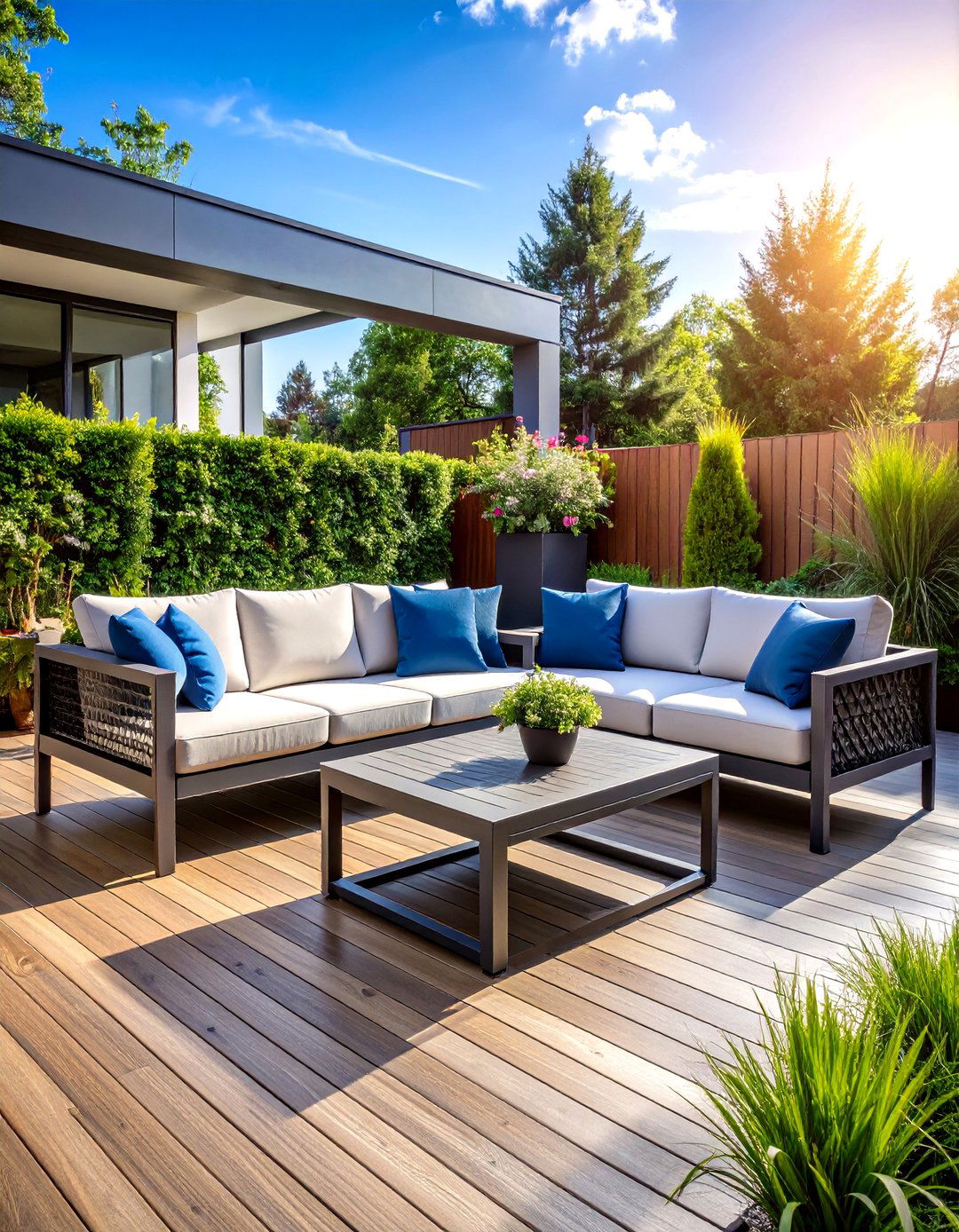 Contemporary Metal Framework - 24 Deck Furniture Ideas