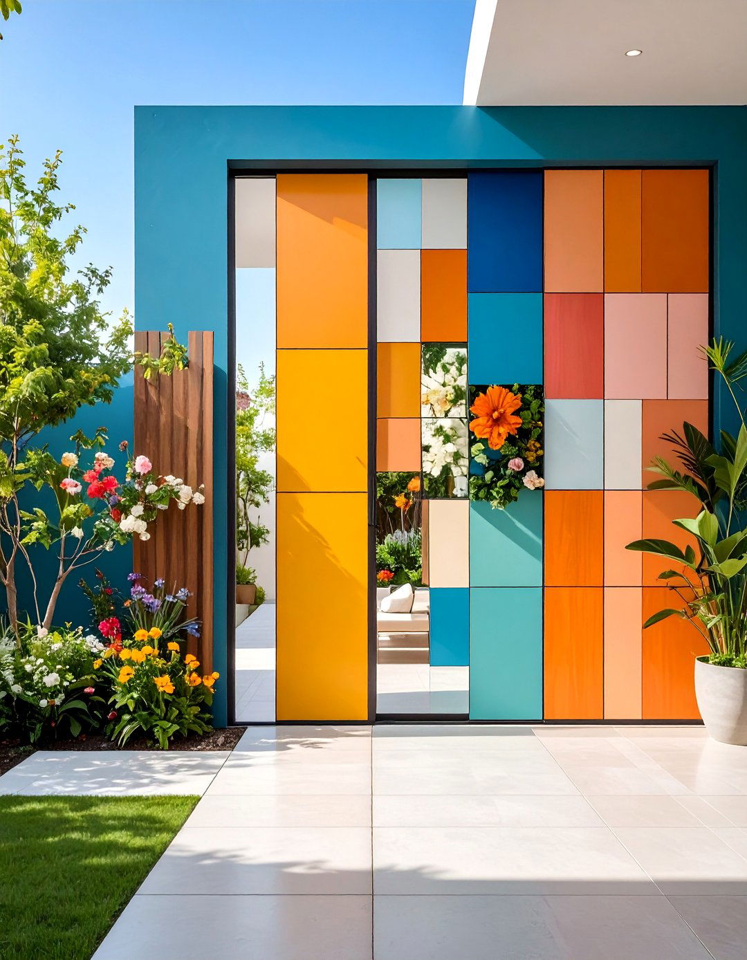 Contemporary Minimalist Block Screen - 24 Cinder Block Fence Ideas