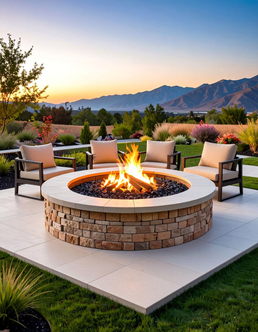 Contemporary Minimalist Brick Fire Pit - 24 Brick Fire Pit Ideas