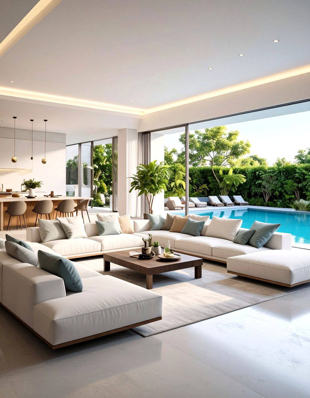 Contemporary Minimalist Conversation Pit - 24 Sunken Living Room Ideas
