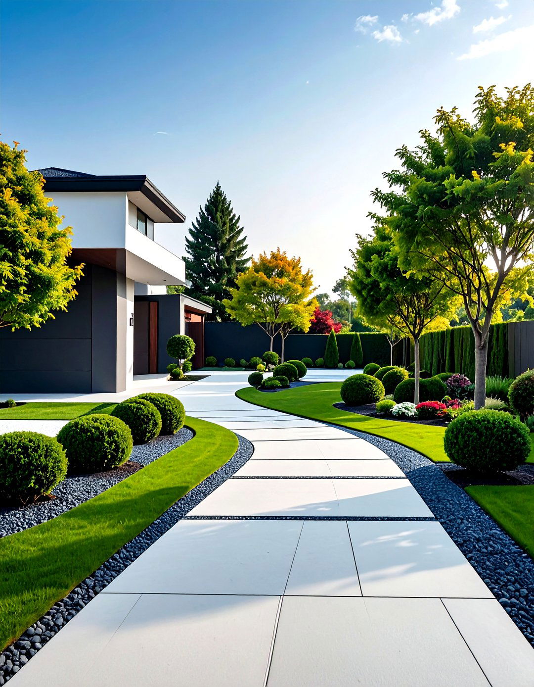 Contemporary Minimalist Design - 24 Driveway Landscape Ideas