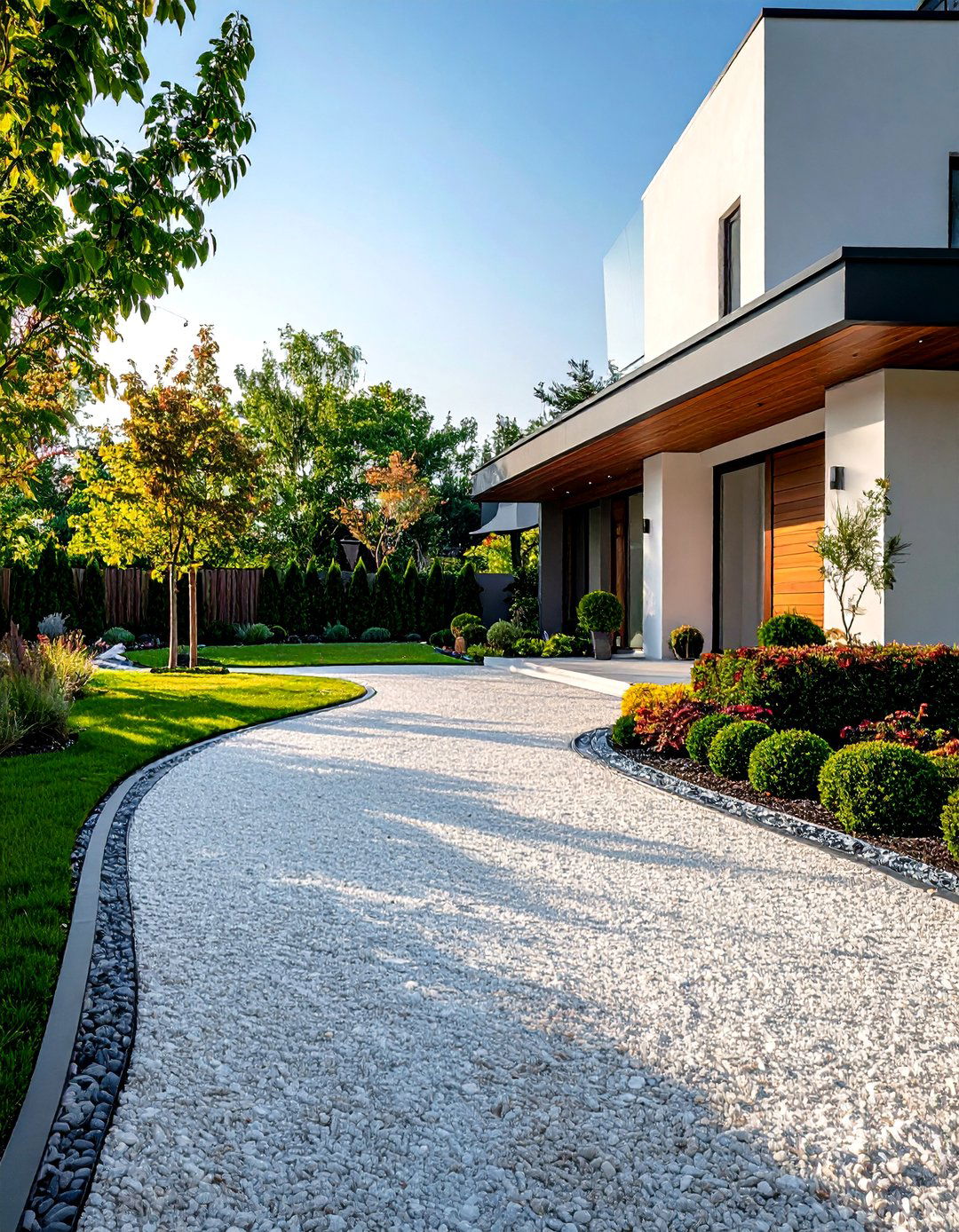 Contemporary Minimalist Design - 24 Gravel Driveway Ideas