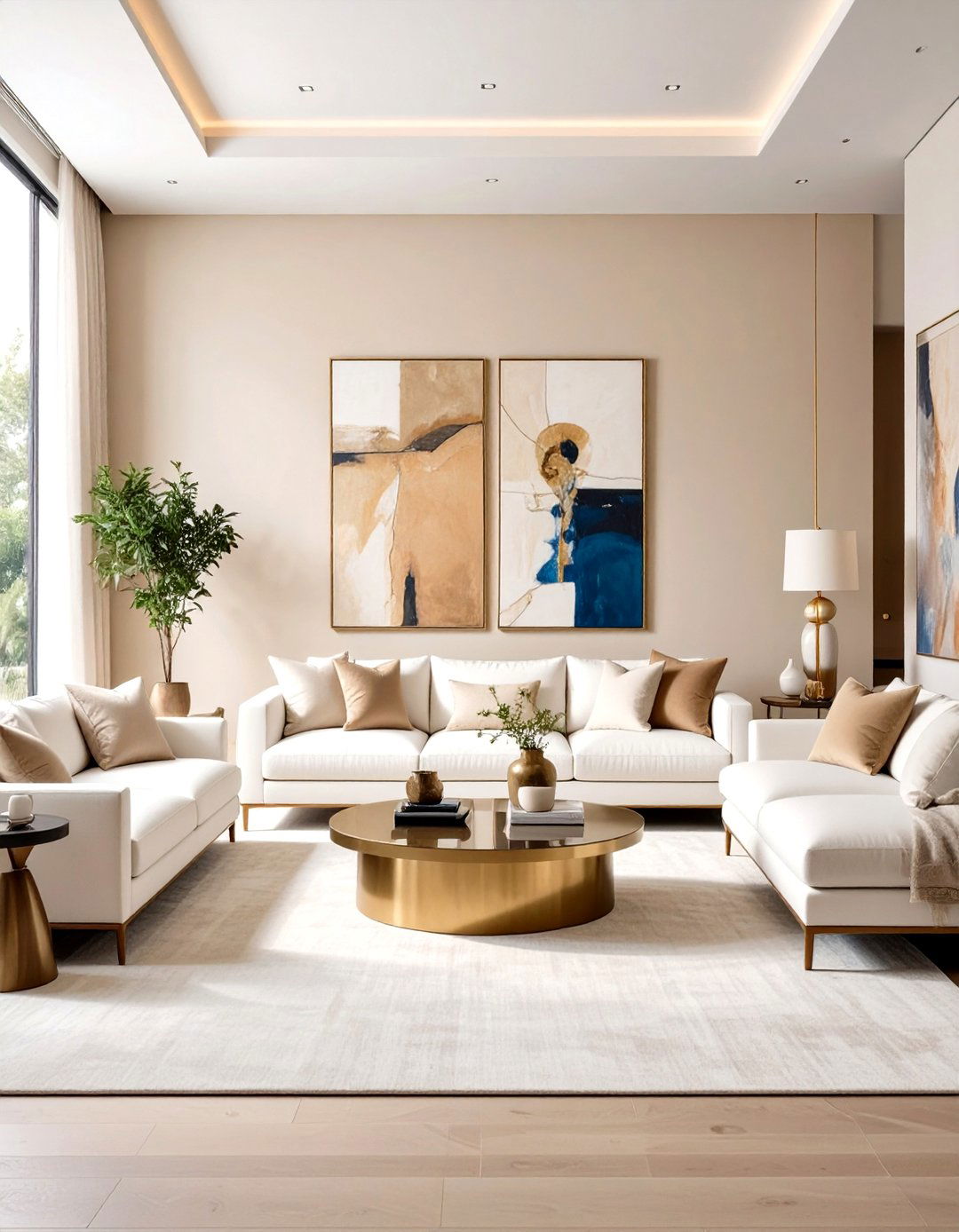 Contemporary Minimalist Egyptian Cotton Gallery - 24 Dulux Egyptian Cotton Living Room Ideas
