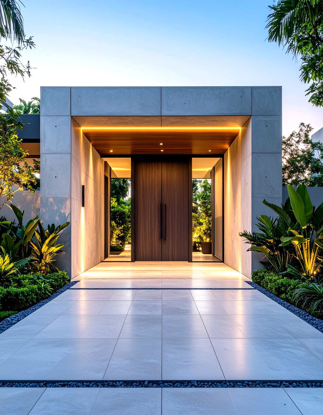 Contemporary Minimalist Entry - 24 driveway entrance ideas