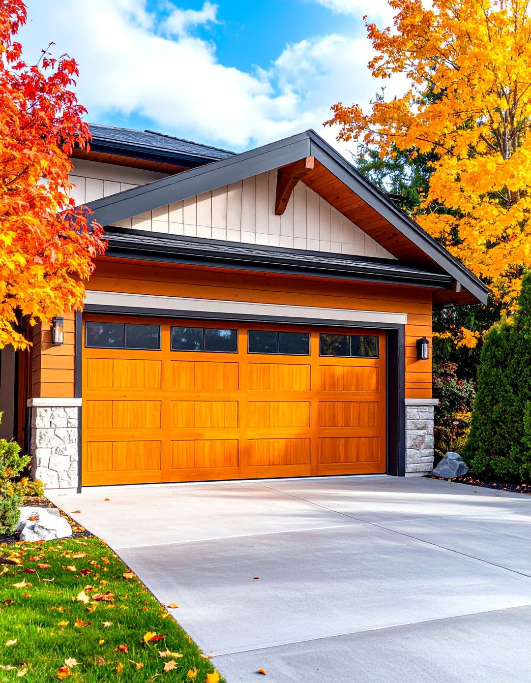 Contemporary Minimalist Garage Door Trim - 24 Exterior Garage Door Trim Ideas
