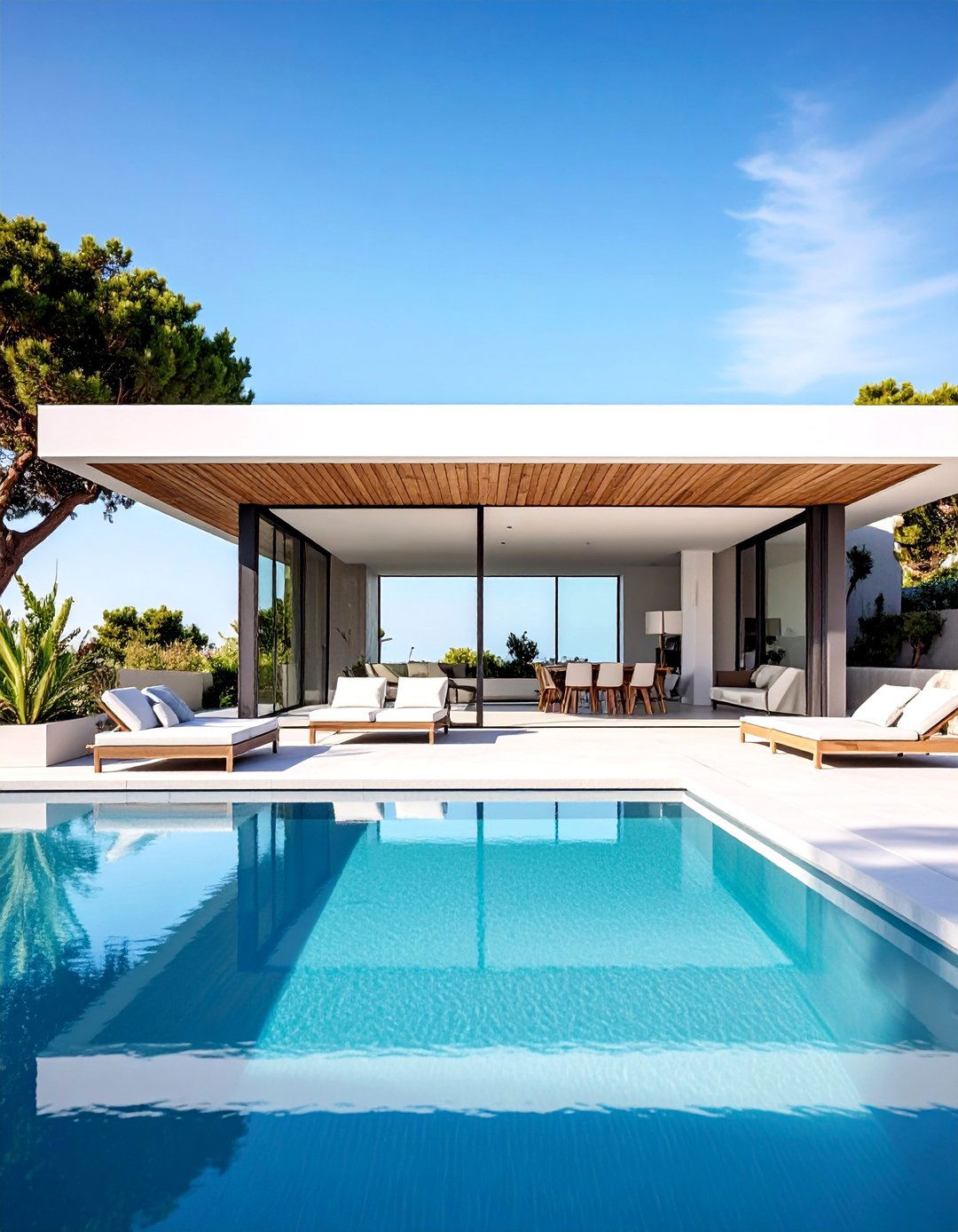 Contemporary Minimalist Pool Pavilion - 24 Pool Gazebo Ideas