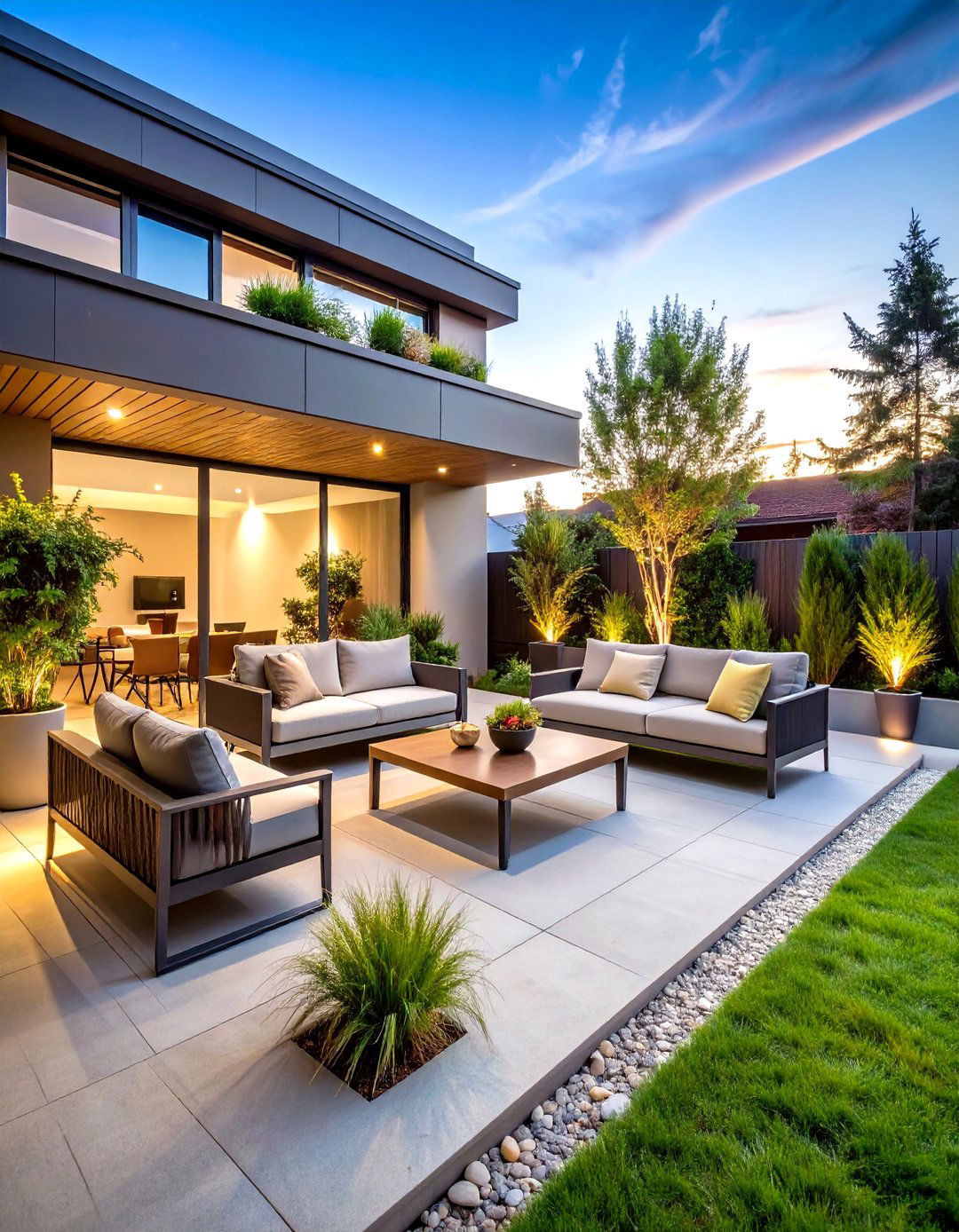 Contemporary Minimalist Townhouse Patio - 24 townhouse patio ideas