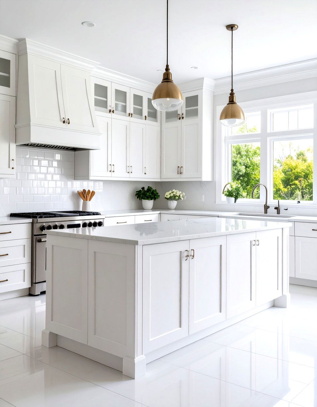 Contemporary Monochromatic White - 24 Kitchen With White Appliances Ideas